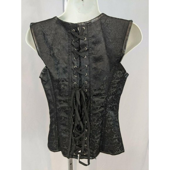 Brocade Steampunk Latch Front Corset Size M - Picture 3 of 9